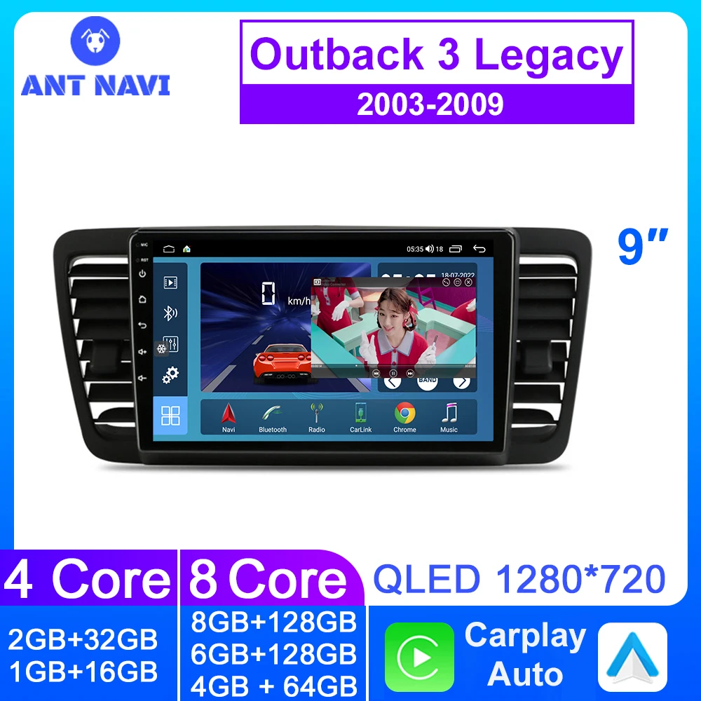 

AntNavi Car Android 10 Player for Subaru Outback 3 Legacy 4 2003 - 2009 2din Radio Multimedia Video GPS CarPlay 2 din autoradio