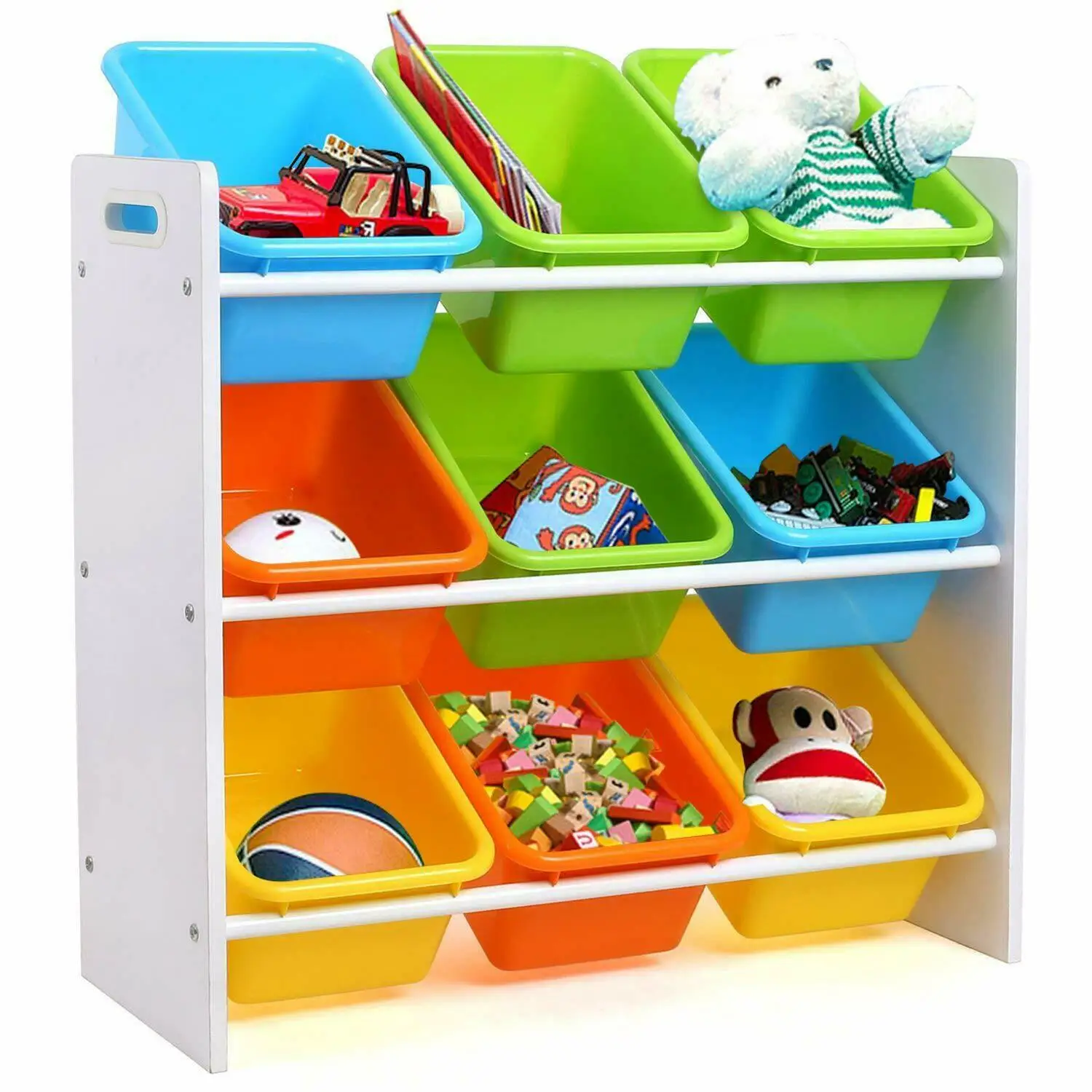 

Homfa Children Shelf Storage Rack Child Furniture Storage Box Toy Box Shelf