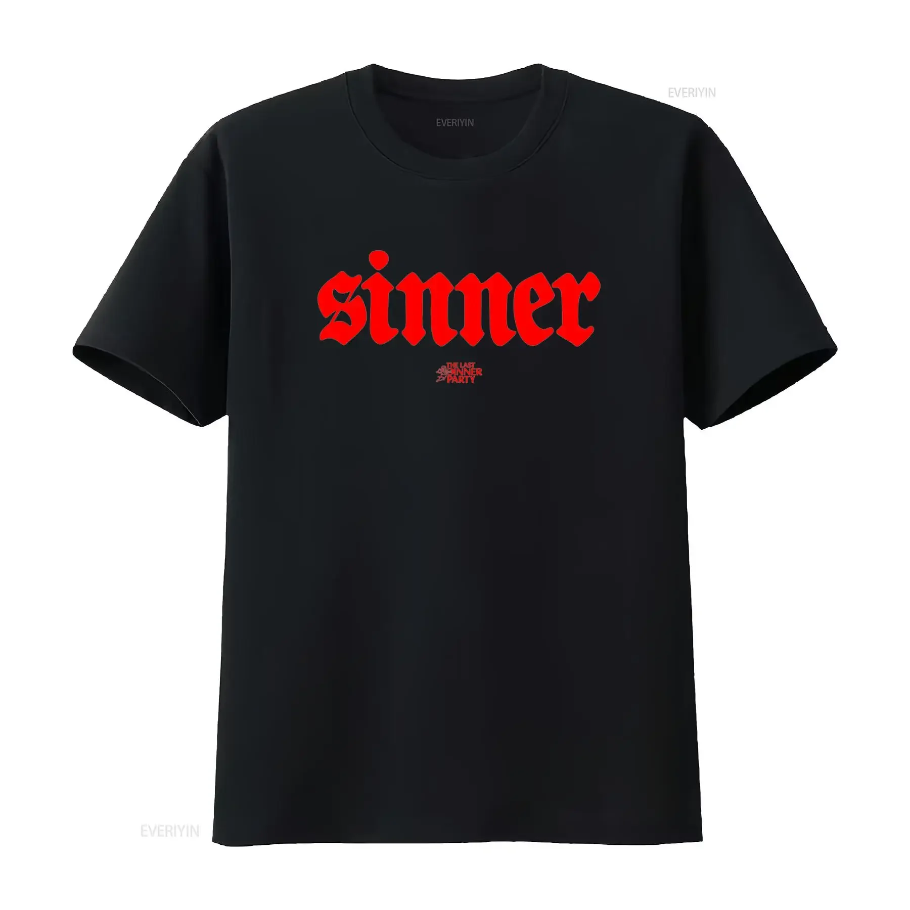 Фото Футболка The Last Dinner Party Sinner, черная, доступна в размерах S-5XL, с бесплатной доставкой по Великобритании, винтажная, с эффектом потертости, дышащая, с графическим принтом. №1