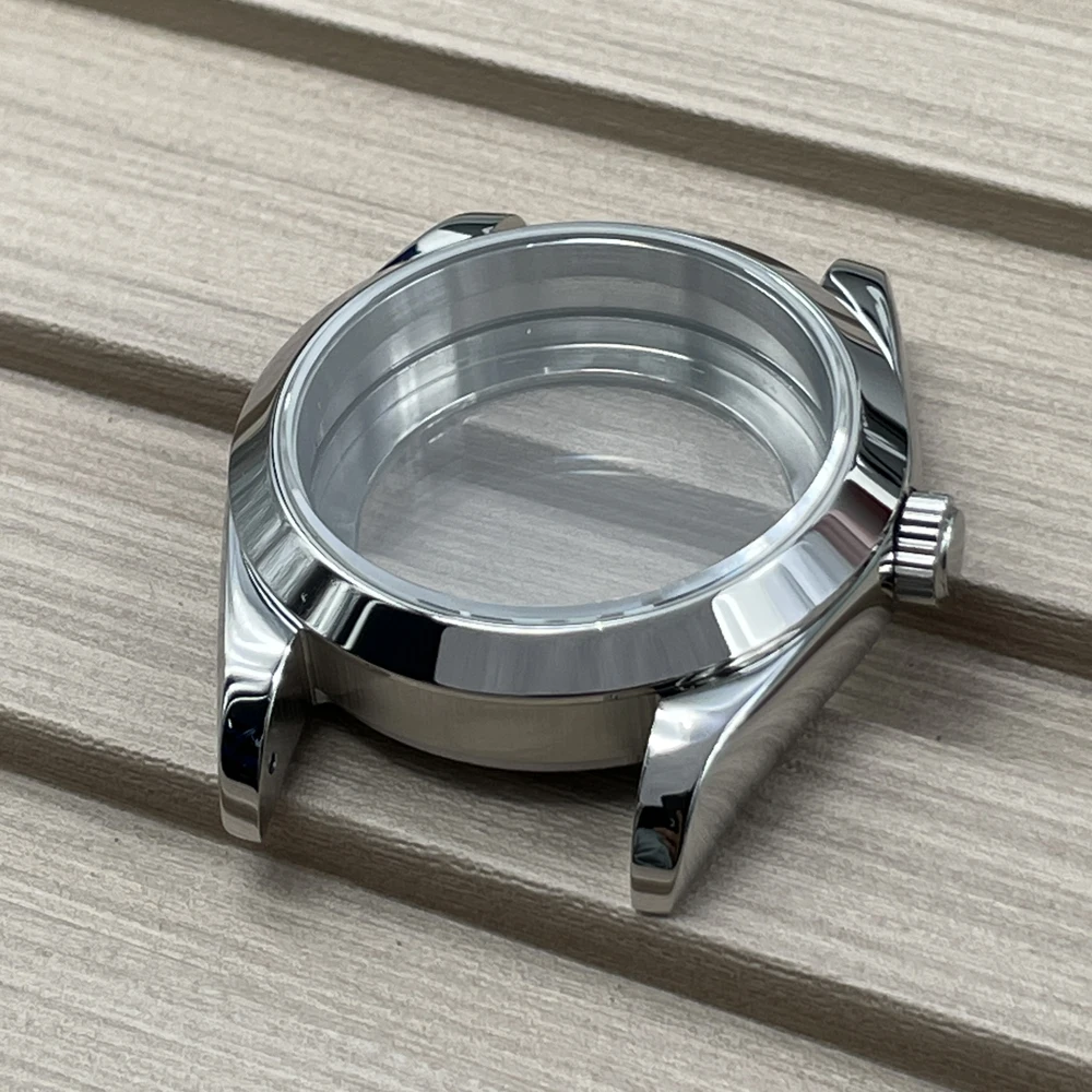 Ручная замена 41 мм нержавеющая сталь серебристый искусственный Сапфир задняя