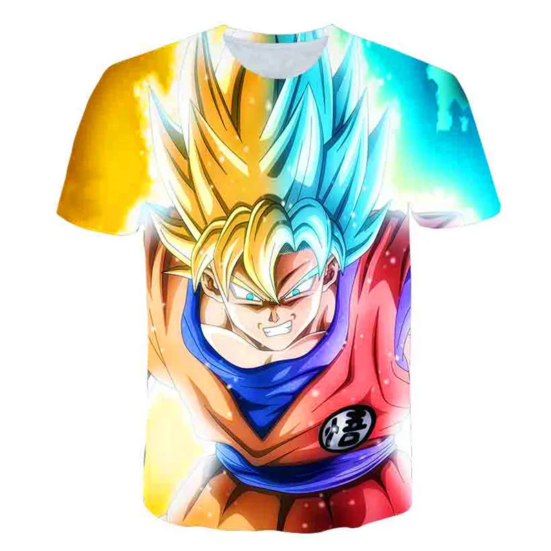 

Dragon Ball Casual Shirts The Almighty Goku 3D T Shirt Harajuku Graphic Short Sleeves T-Shirts Boys Tshirt Cartoon Girls Clothes