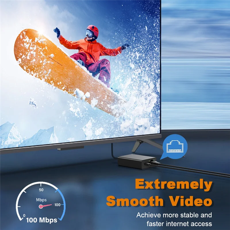Сетевая карта Micro-USB Ethernet-адаптер на 100 м для маршрутизатора Ethernet-переключателя 4K