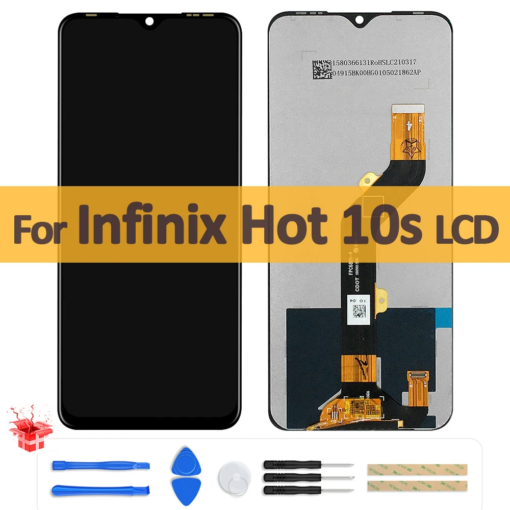 Оригинальный ЖК-дисплей 6 82 дюйма для Infinix Hot 10s 10T X689 X689C X689D сенсорный экран