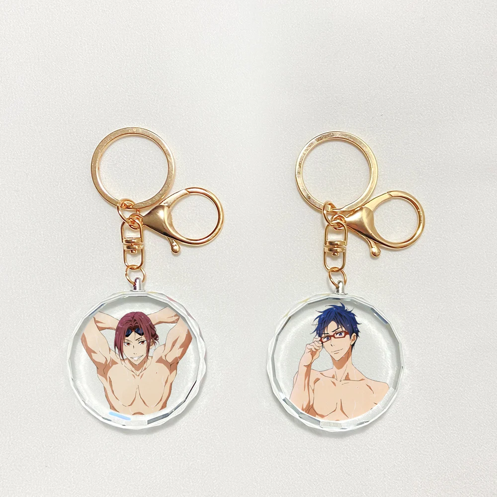 Бесплатно! Брелок Тачибана Макото Рин масуока прозрачный хрустальный брелок