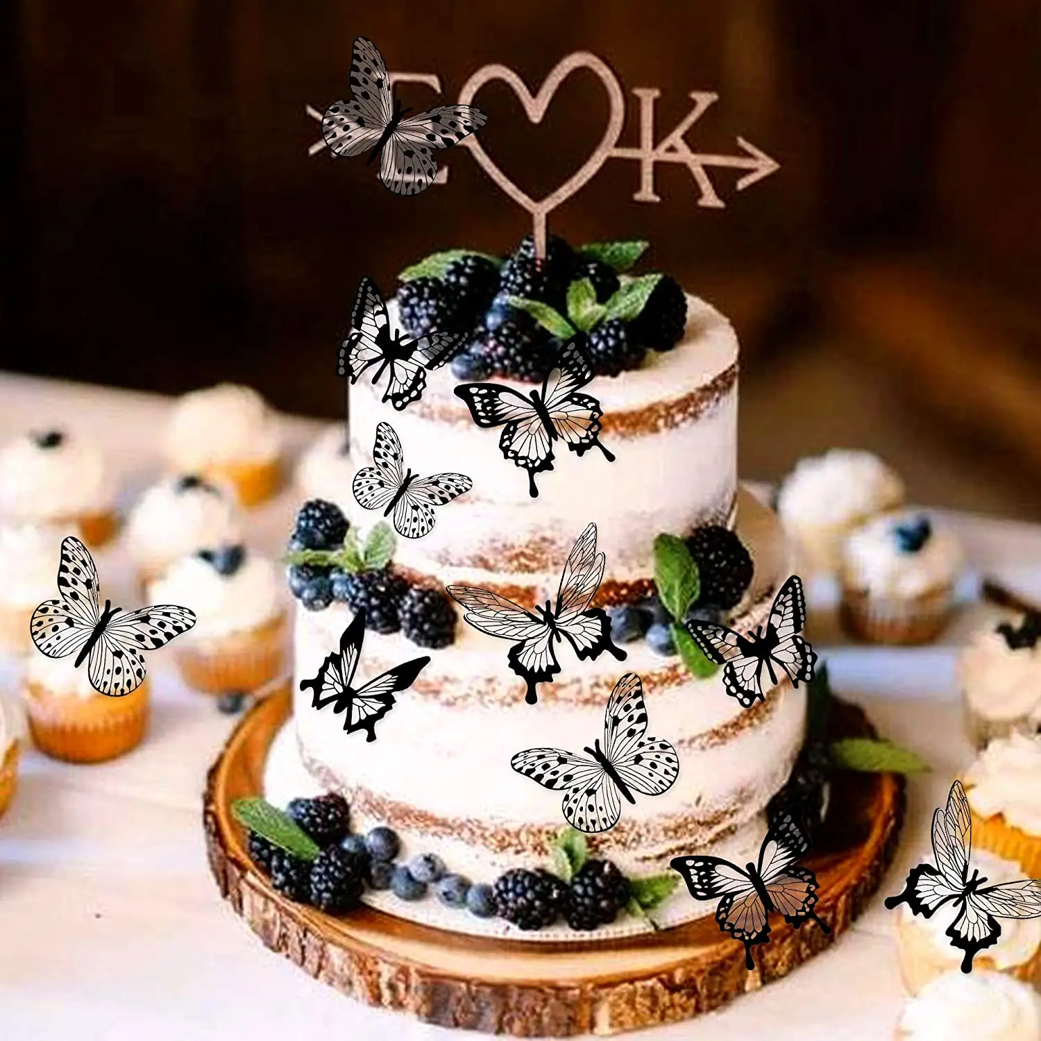 

Бабочка день рождения торт Топпер Темный королева фестиваль украшения торта богиня фестиваль украшения торта инструменты вечерние принадлежности