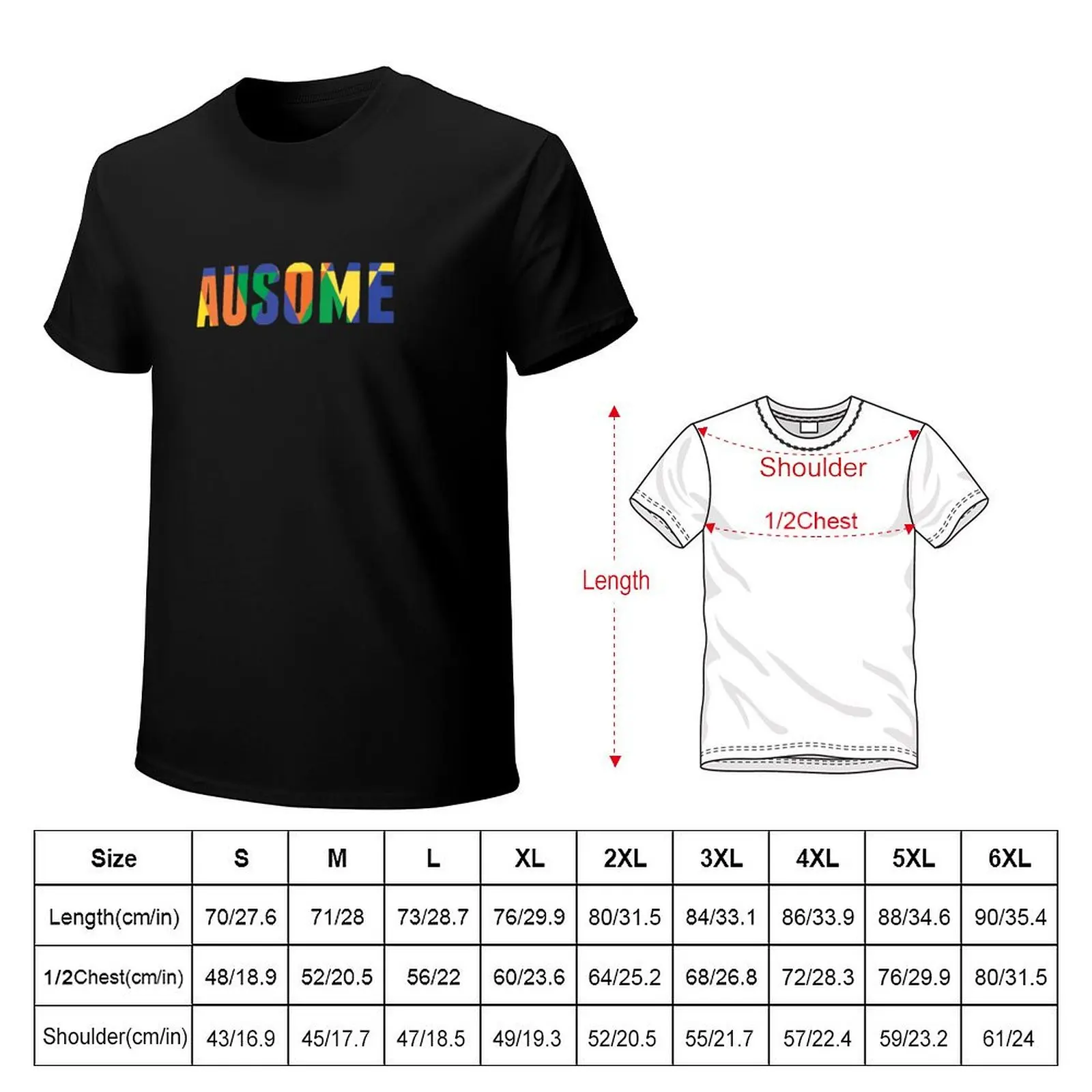 Фото Футболка Ausome Autism, большого размера, летняя, повседневная. №2
