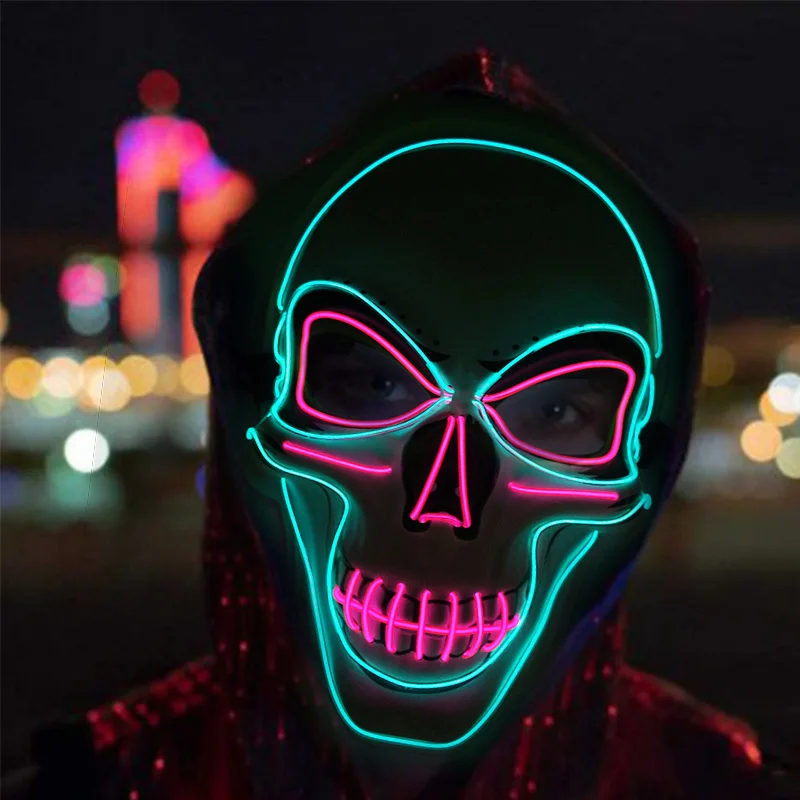 Светящиеся маски с рисунком черепа