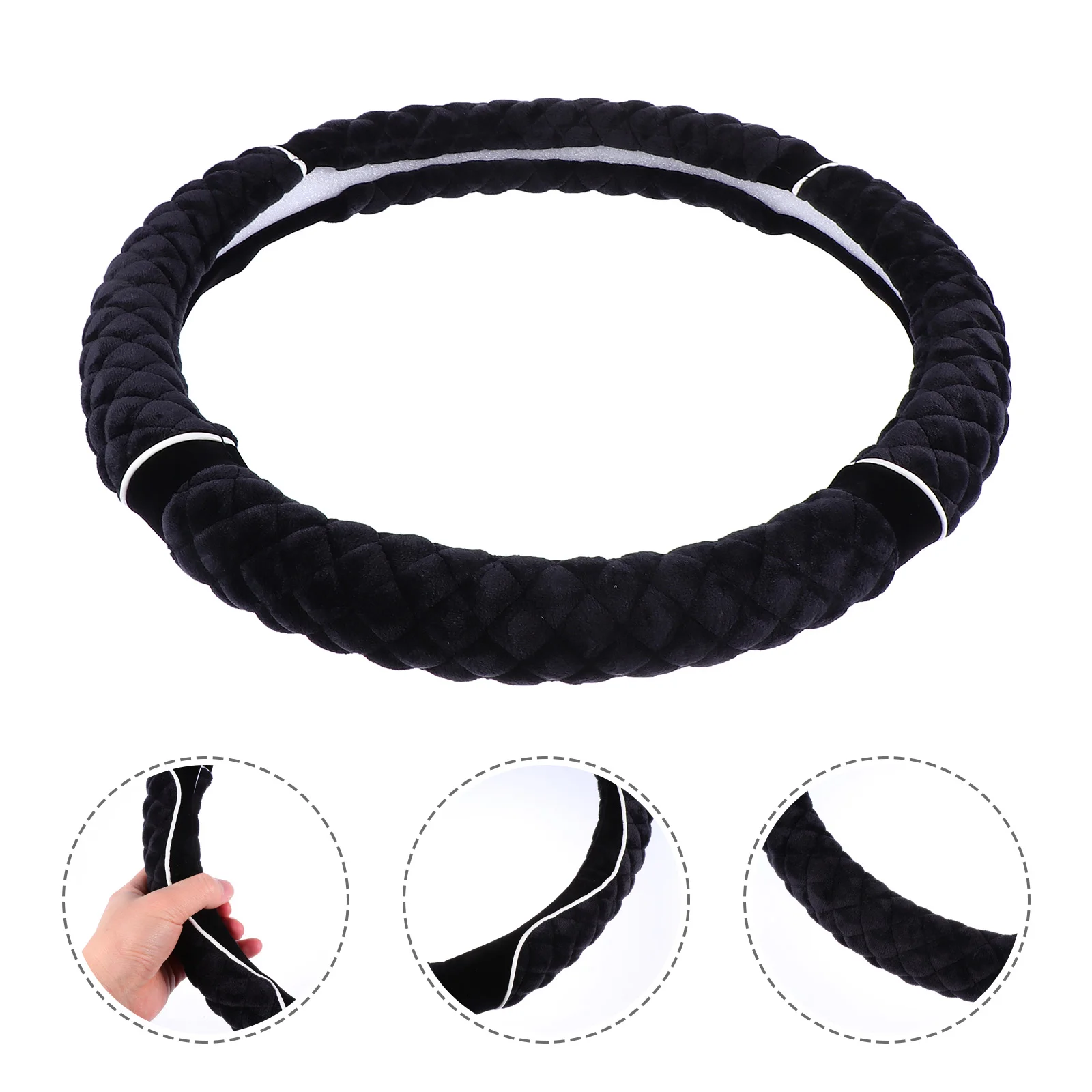 

1 Pc Winter Steering Wheel Cover Interior Car Accessories Steering Wheel Cover Winter Universal Steer Wheel Cover