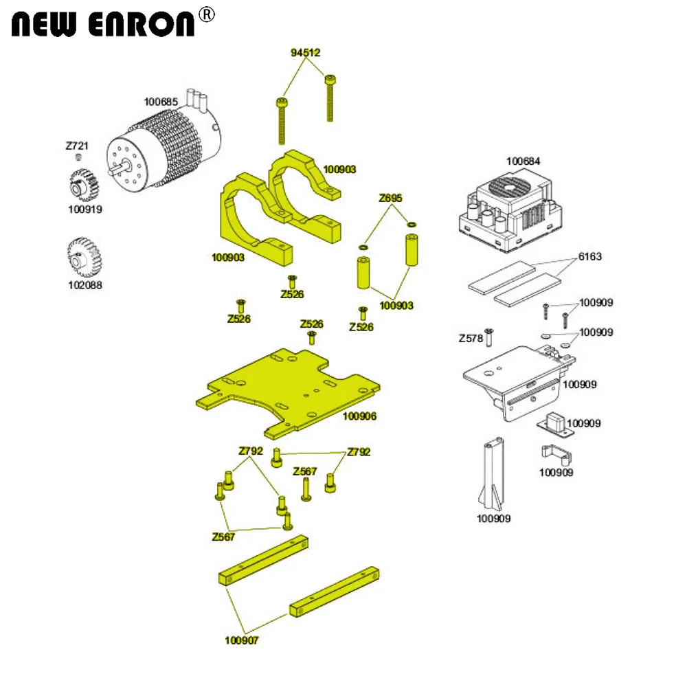 NEW ENRON Aluminum Alloy Motor Mount Plate Motor Brace 1set 100906 100903 100907 for RC Car 1/8 HPI SAVAGE XL FLUX HP 2350 5SC images - 6