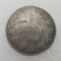 finland 1906 l 2 markkaa silver plated commemorative collector coin gift lucky challenge coin copy coin