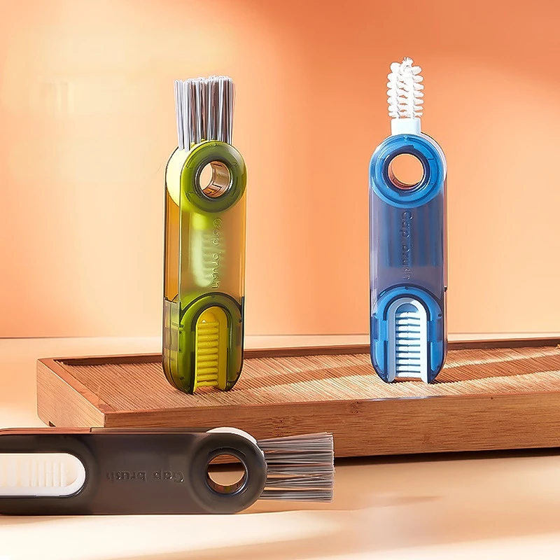 

Cup Brush Cover Gap Cleaning Artifact Multi-functional Household Bottle Cap Groove Three-in-one Cleaning Brush Insulation Cup