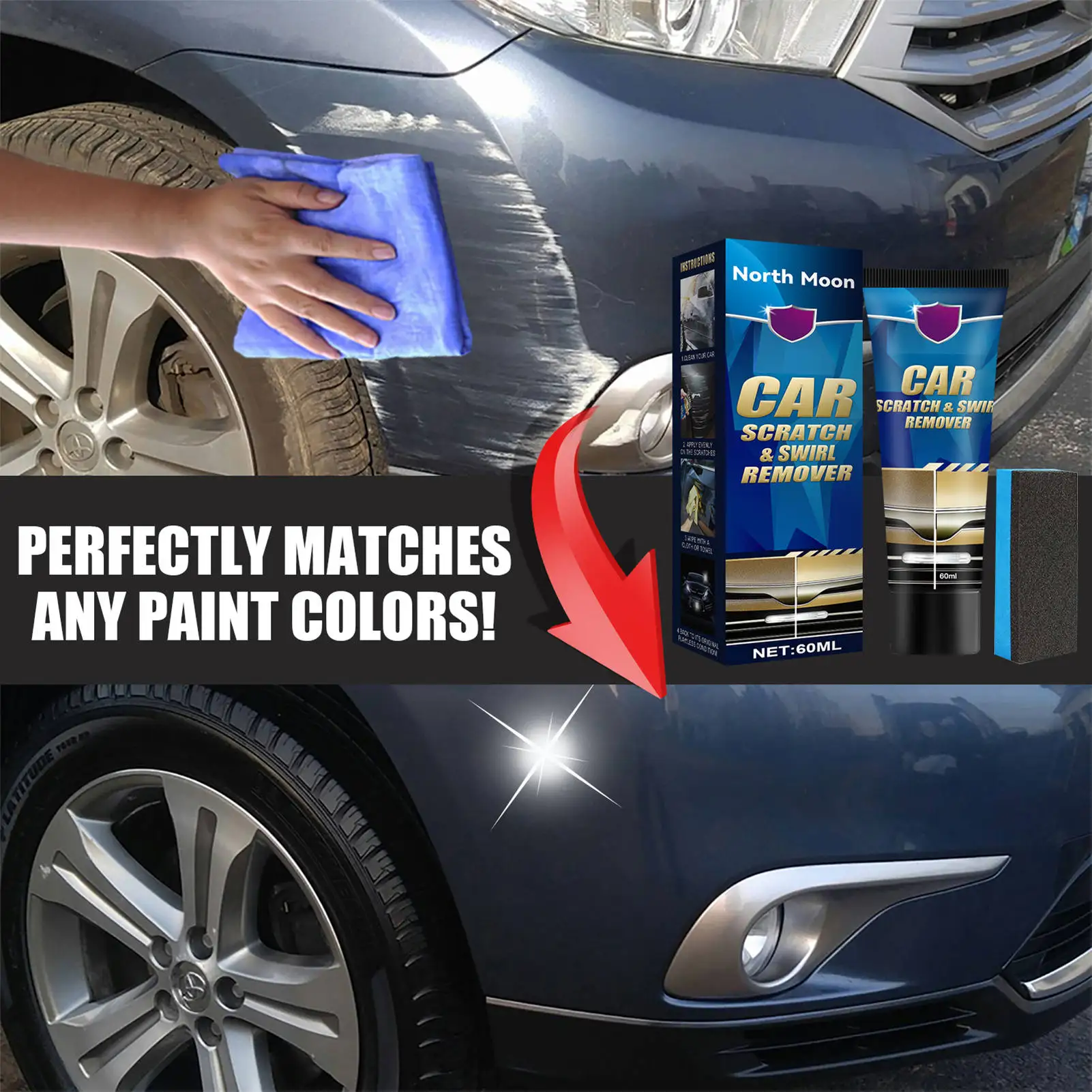 

Car Scratches Remover Kit Multipurpose Car Scratches Repair Polishing And Rubbing Compounds Auto Exterior Care Products For