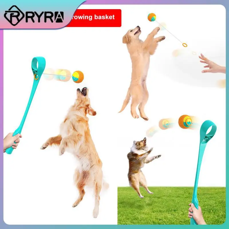 

Pet Toys Dog Multifunctional Throwing Stick with Ring Retractable Drawstring Ball Pet Training Tossing Game Dog Molars Dall Toys