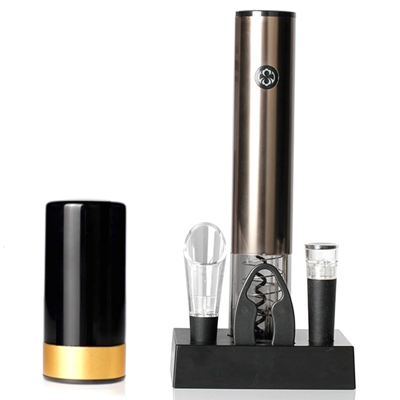 

Wine Bottle Opener,Electric Wine Opener With Charging Base,Wine Stopper,One-Touch Corkscrew,For Wine Lovers,Wedding,Etc
