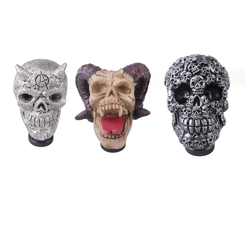 

Gear Shift Knob Handle Shifter Stick Skull Head Fit For Car Manual Transmission