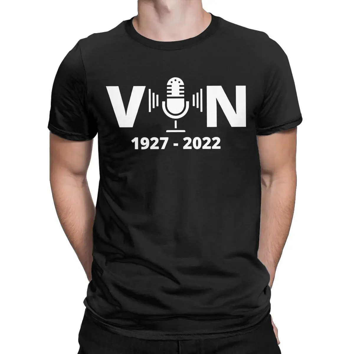 

Men's T-Shirts VN With Microphone Los Angeles Dodgers Vin Scully Unique Pure Cotton for baseball fans Shirts O Neck Tops Party