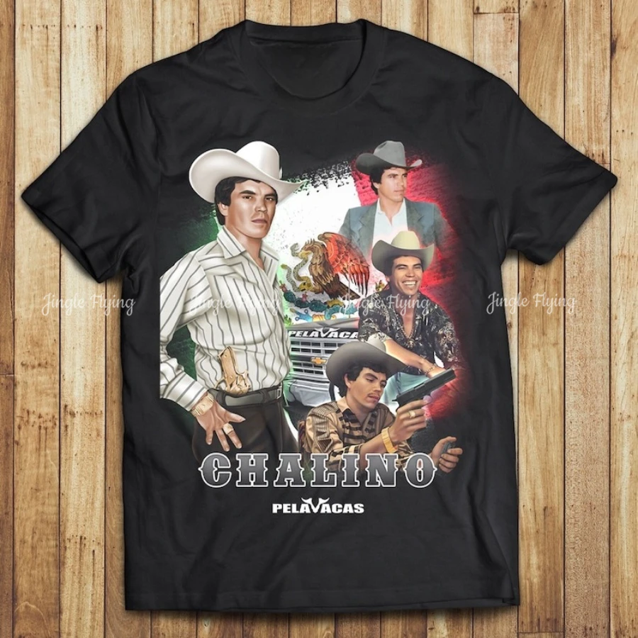 Рубашка Chalino Sanchez Tribute Ретро футболка Bootleg Homage Футболка с рисунком