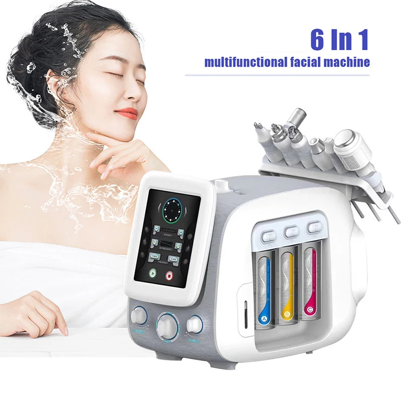 

6 In 1 Hydra Micro Dermabrasion Skin Care Machine Hydro Facials With Heat Water And Plasma Pen Beauty Machine