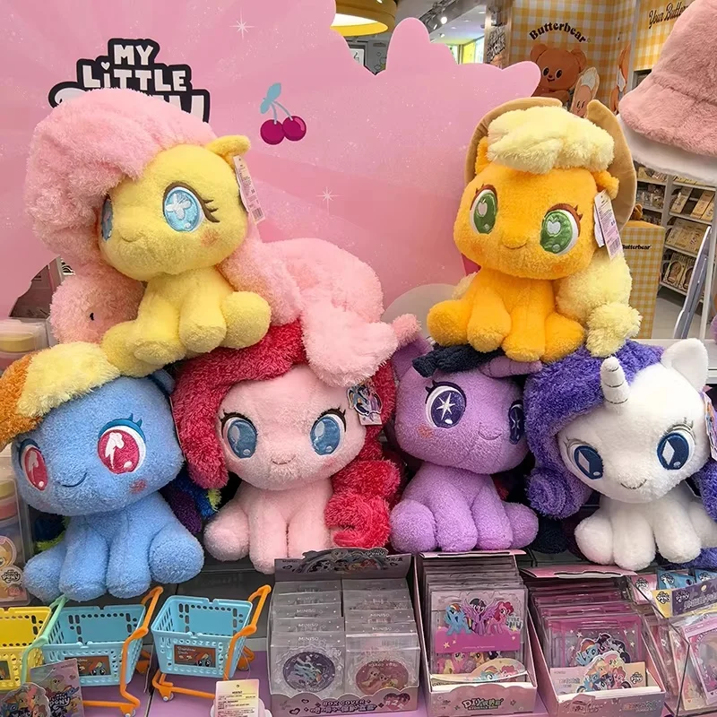 Новый Miniso Authentic 35 см My Little Pony сидящая кукла игрушка Fluttershy Applejack Twilight Shining Pinkie Pie