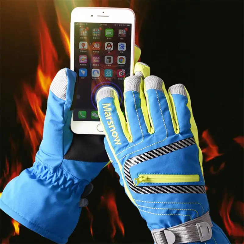 

Нейлоновые лыжные перчатки, утолщенные велосипедные варежки для сенсорных экранов, водонепроницаемое снаряжение для верховой езды для взрослых, перчатки с раздельными пальцами, теплые мягкие перчатки