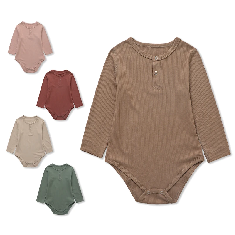 

Baby Boy Girl Clothes Mother Kids Costume New Born Bodysuits Long Sleeves Jumpsuits Solid Color Children's Clothing for Babies