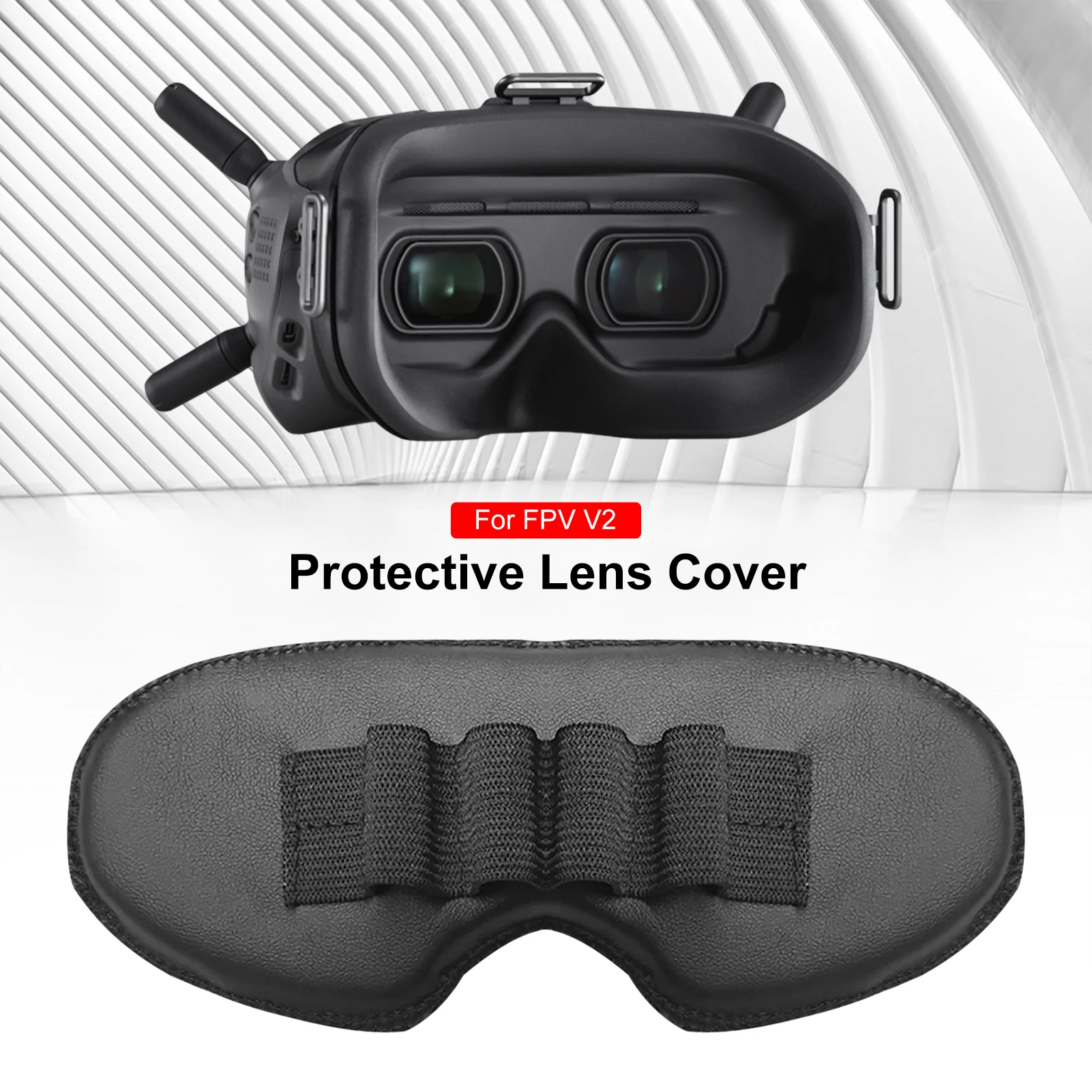 Купи Antenna Storage Cover Memory Card Slot Holder for DJI FPV VR Glasses Accessories PU Dustproof Lens Protector for DJI FPV Goggles за 184 рублей в магазине AliExpress