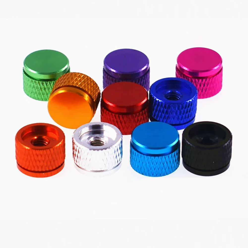 Фото 6 # Цветные алюминиевые гайки-барашки с накаткой -32UNC M3 M3.5 M4 для ручной затяжки в глухих отверстиях корпусов ПК №1