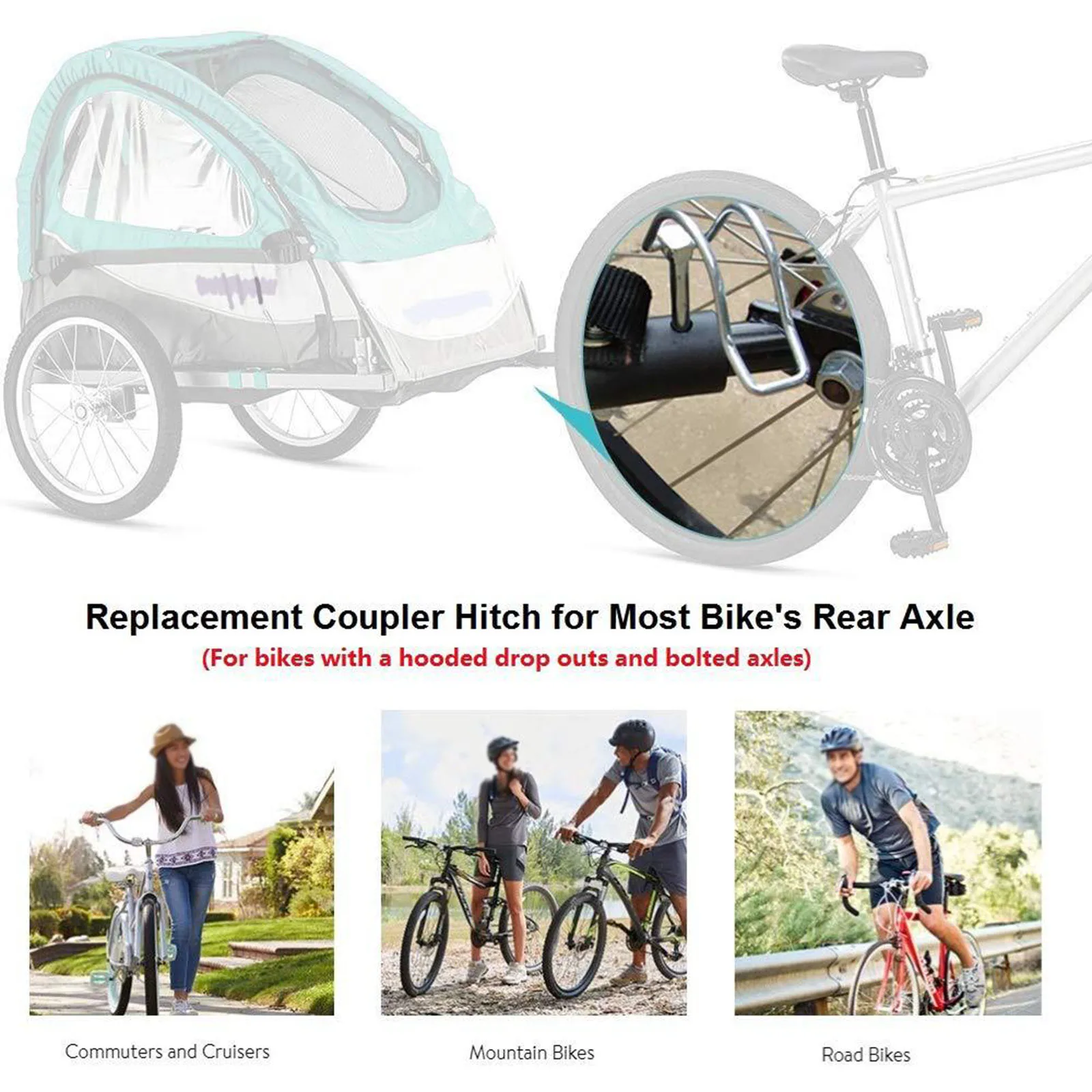 

Bike Parts Trailer Hitch Accessories Bolts 11mm Child\\'s Play Cycling Heavy Steel Kids Precision Welded Rustproof