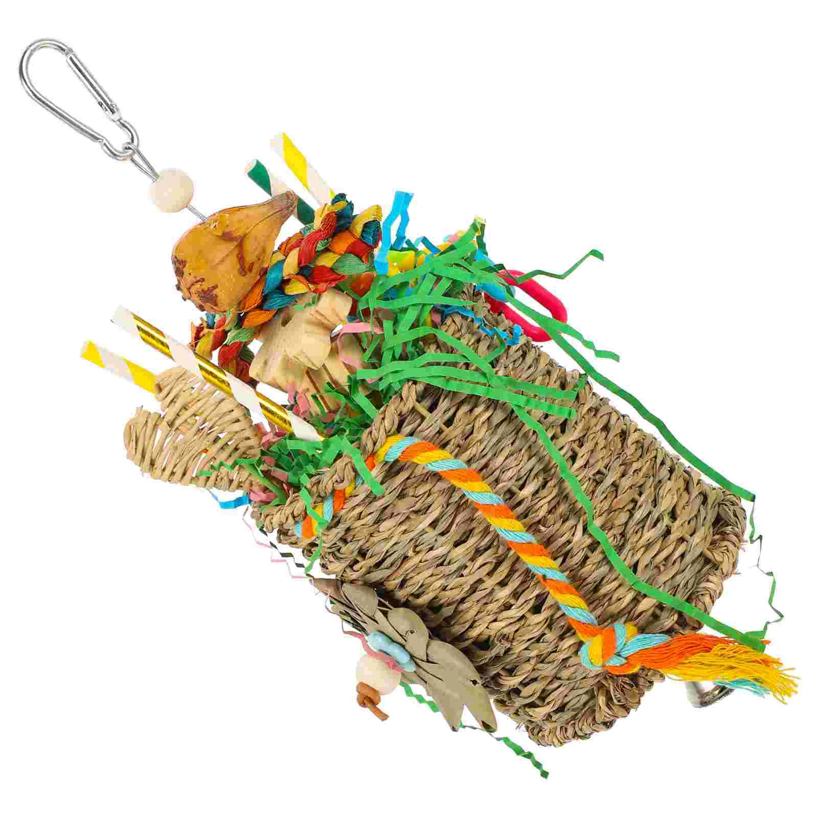

Toy Bird Toys Foraging Shredder Parrot Cage Shred Chewing Wood Chew Parakeet Hanging Hammock Swing Bite Parrots Accessories