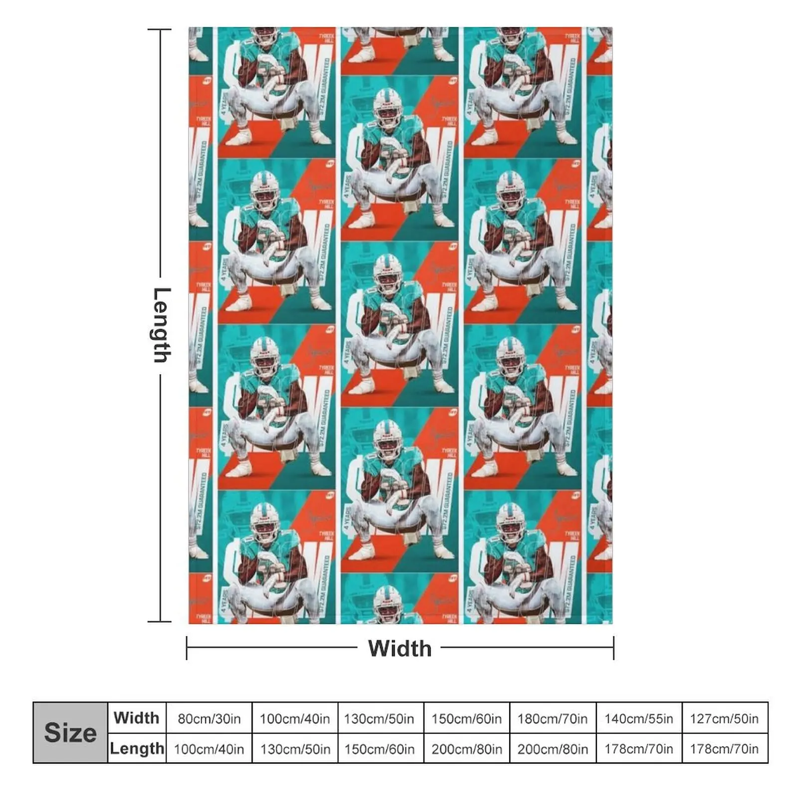 Одеяло Tyreek Hill с дельфином летнее пляжное одеяло