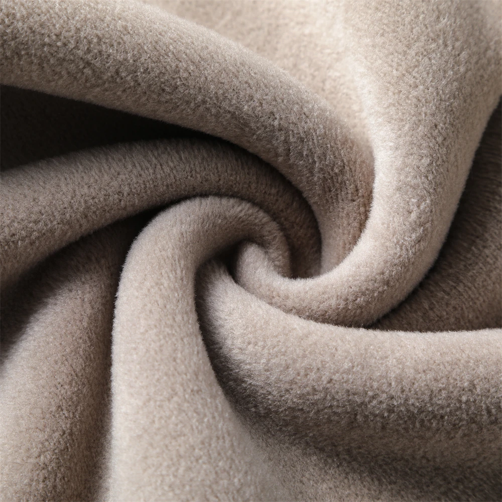 Зимний мужской теплый флисовый свитер с круглым вырезом и вышивкой вязаные