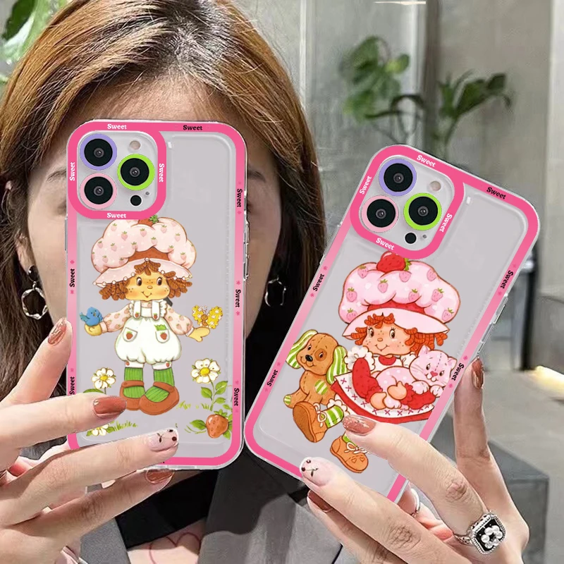 

Strawberry Shortcake Phone Case For IPhone 14 13 12 11 Pro Max XS X XR SE 2020 6 7 8 Plus Mini Protective Cover