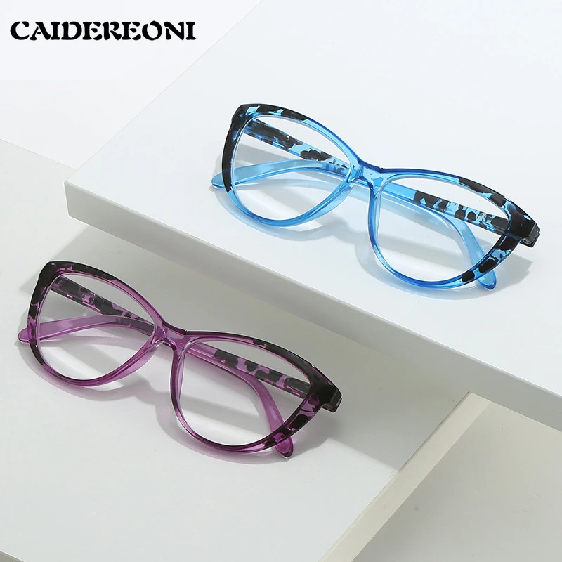 

cat-eye gradual loss of color and presbyopia anti-blue light reading glasses clear transparent lens mens and womens eyeframe