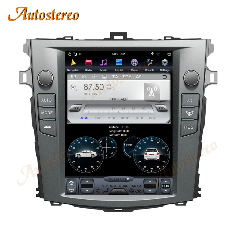 10 4-дюймовый Carplay Android 13 автомобильный GPS-навигатор для Toyota Corolla 2007-2013