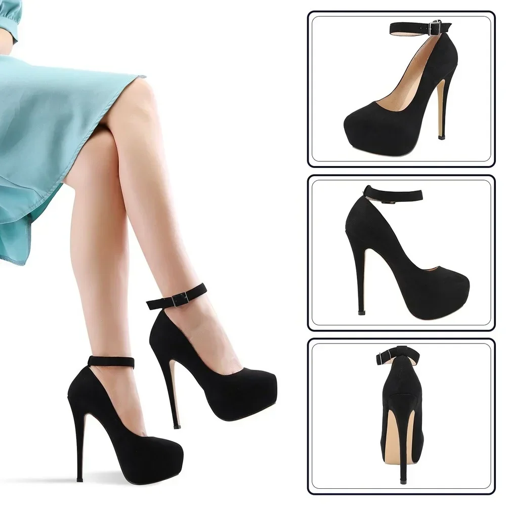 Туфли-лодочки унисекс высокий каблук 14 см цвет в ассортименте