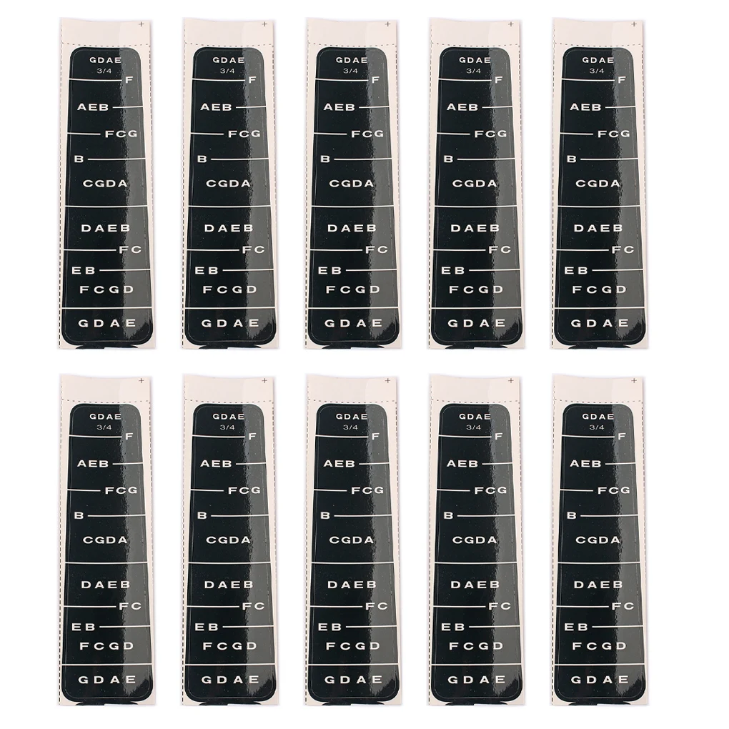 

10 Pieces Violin Sticker Detachable Adhesive Fingerboard Stickers Position Assistant Decals Accessories for Beginner