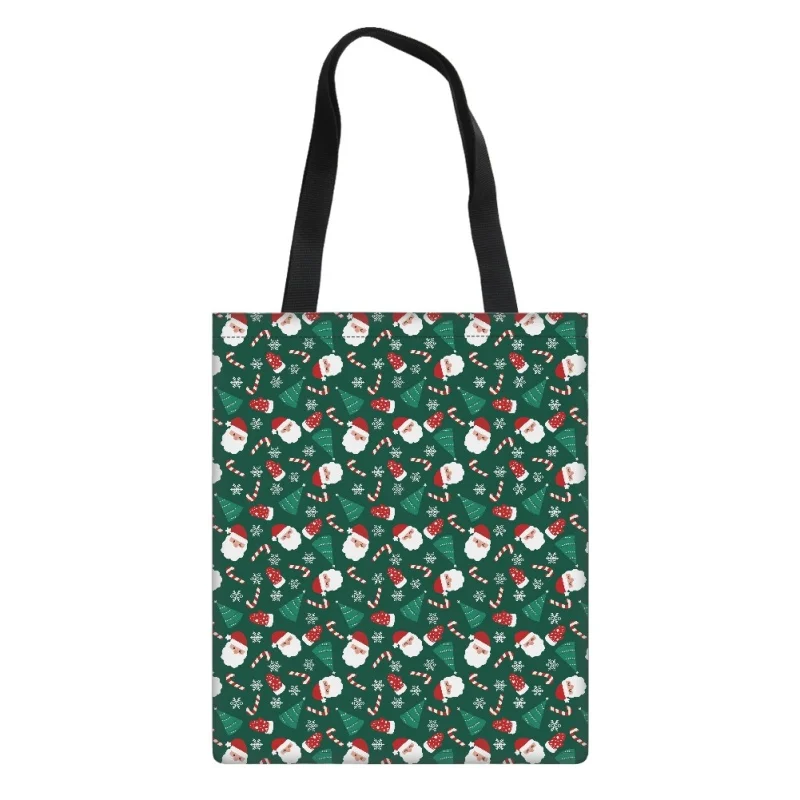 

Модная сумка через плечо с рождественским дизайном, Пляжная школьная сумка для покупок для подростков, Высококачественная сумка для хранен...