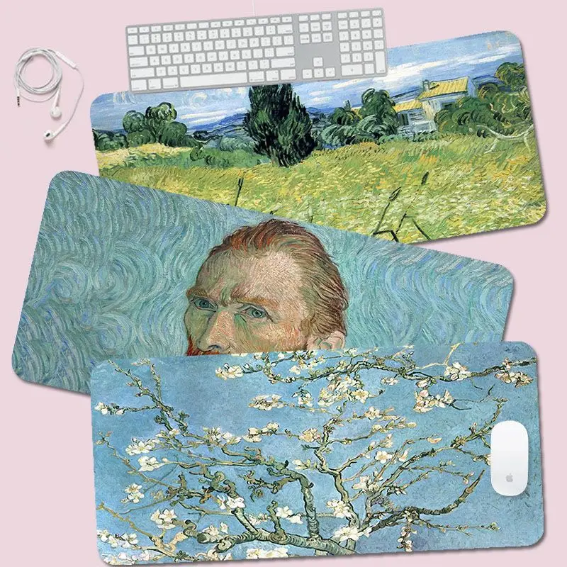 

Van Gogh Non-slip Lockedge Office Student Gaming Thickened Large Writing Pad Non-slip Cushion Mouse Pad Writing Desk Mats