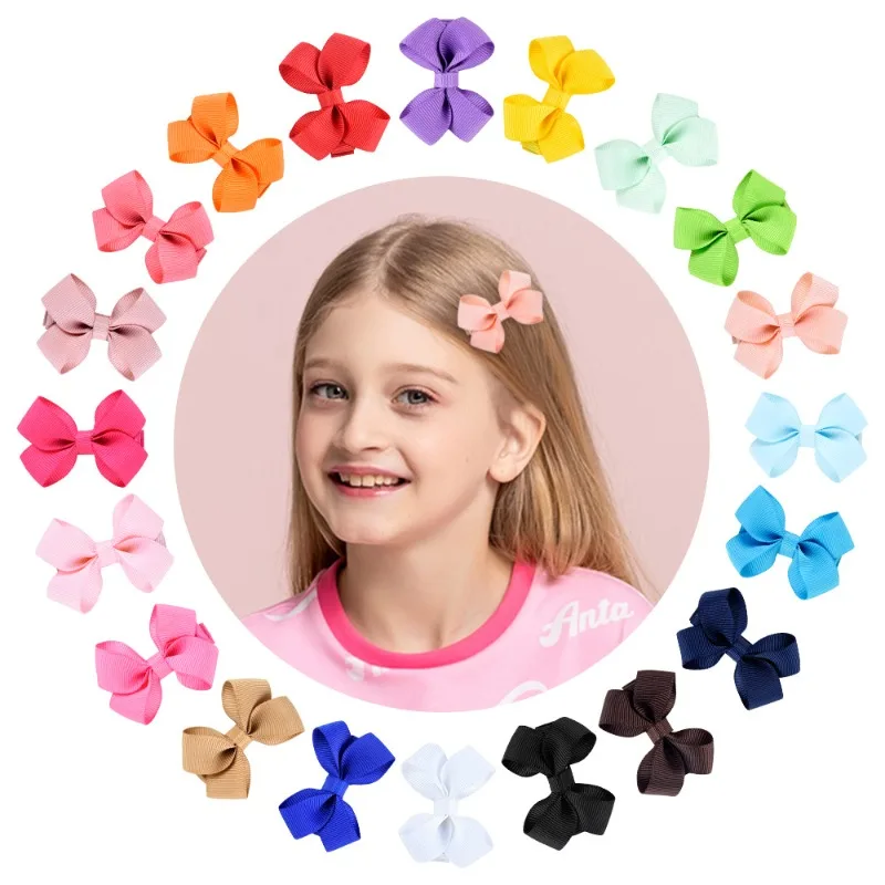 

2Pcs/lot Color Contrast Three-dimensional Twist Leaf Bow Children's Hair Accessories Hairpin Edge Clip Baby Cute Hair Clip