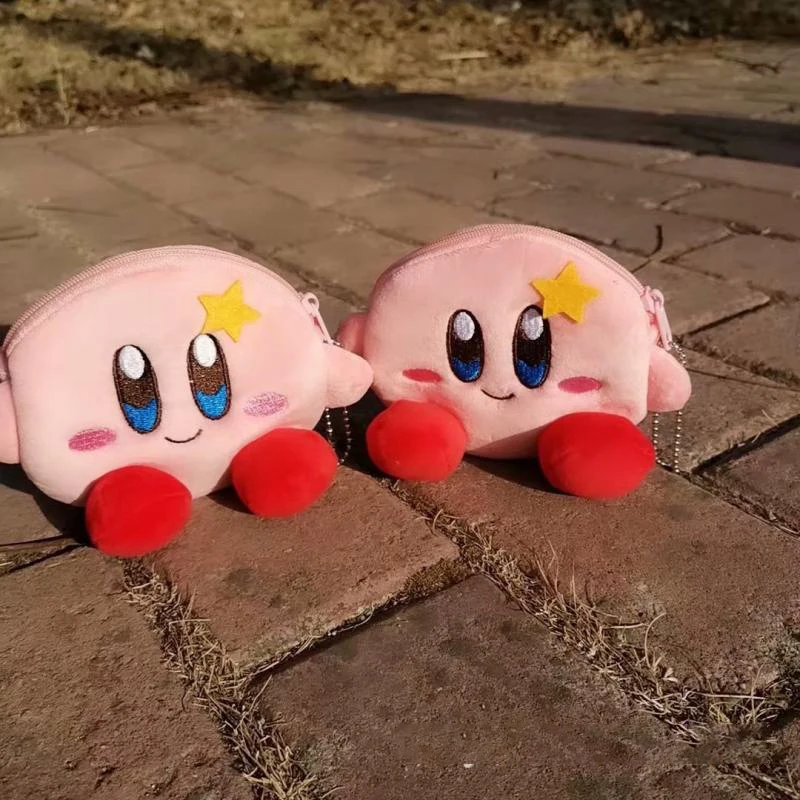 

Кошелек для монет Kirby Flannal, сумка для хранения кавайных фигурок, мультяшная Полезная сумка для телефона, мягкая плюшевая модель с подвеской, ...