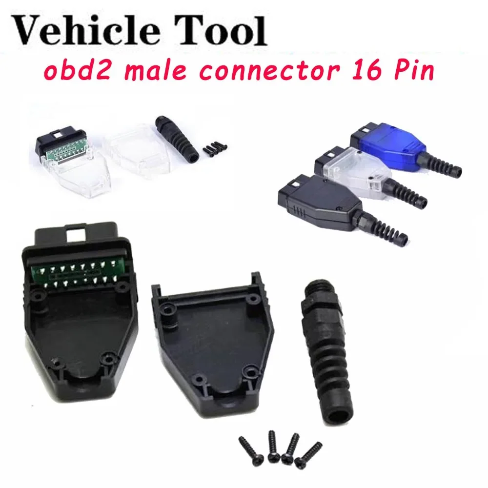В наличии 12 24 OBD штекер OBD2 16-контактный разъем II адаптер OBDII J1962 гнездовой
