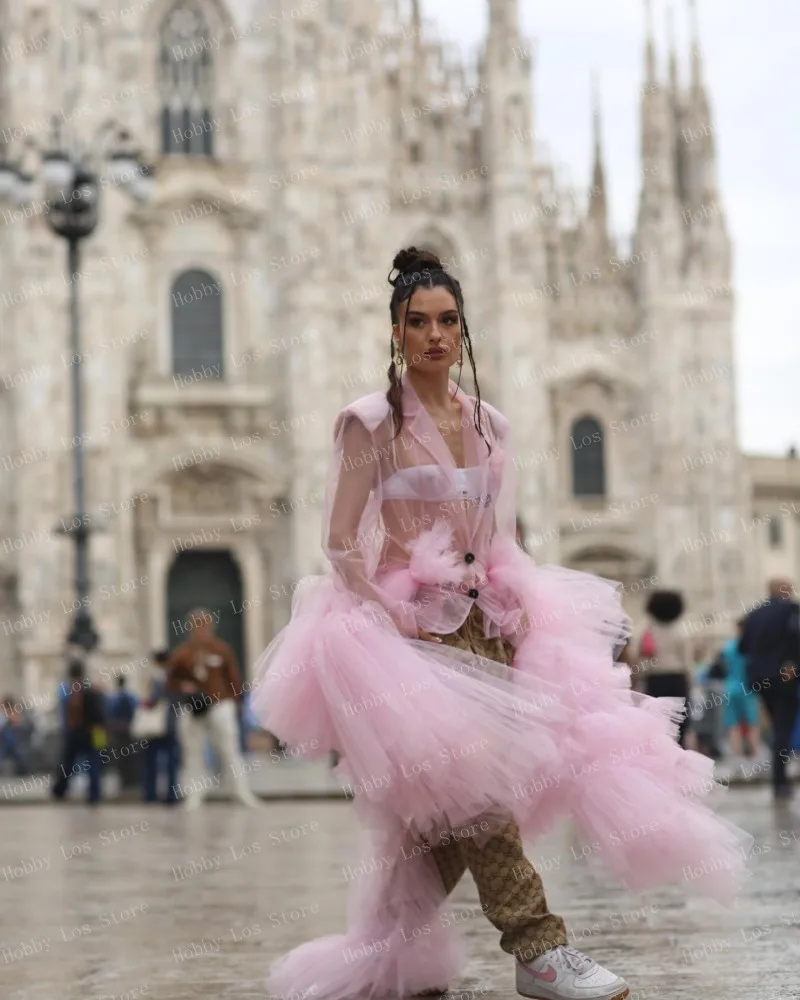 Женский прозрачный топ с V-образным вырезом длинным рукавом и шлейфом