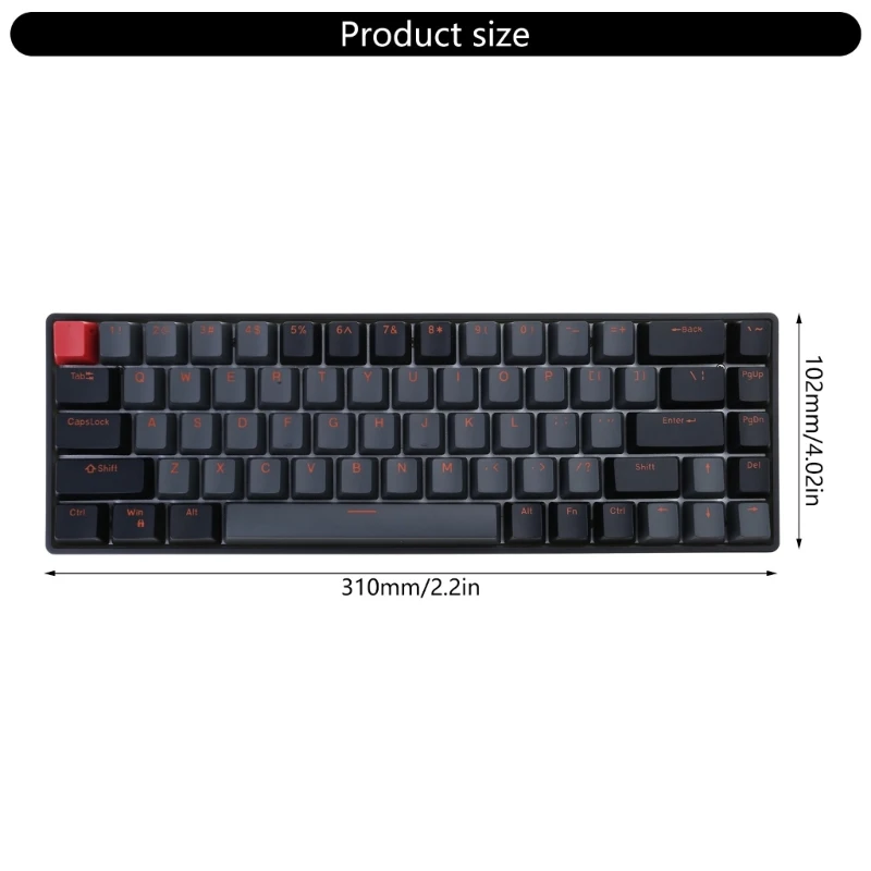 Игровая механическая клавиатура Raven68 с 68 клавишами регулируемые проводные