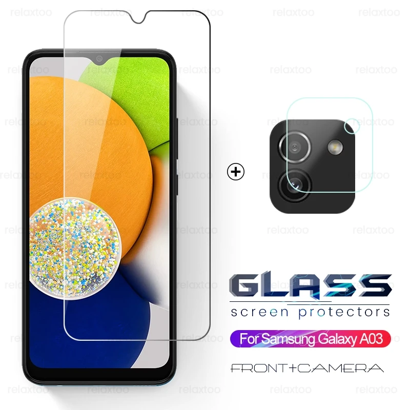 2 в 1 Защитное стекло для Samsung Galaxy A03 2021 A 03 03A |