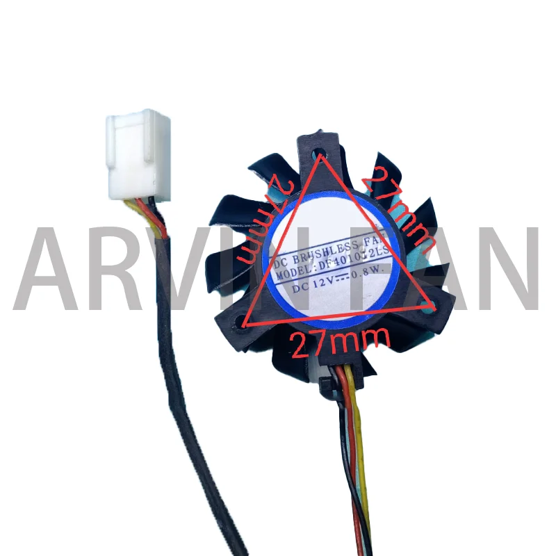Оригинальный охлаждающий вентилятор DF401012LS для маршрутизатора, сетевое отверстие 27 мм, постоянный ток 12C 0,05a, 2700 об/мин, диаметр 38 мм X 10 мм