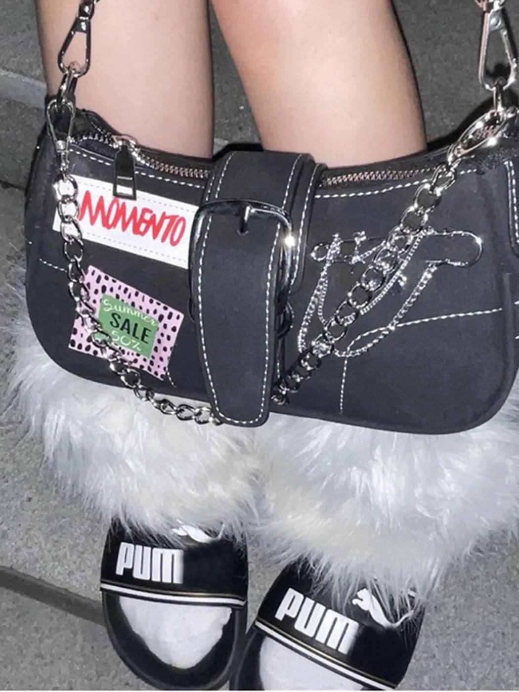 

Винтажные женские сумки JIAERDI Y2k 2023, дизайнерская роскошная сумка в стиле High Street с цепочками, женские эстетичные сумки на плечо в стиле Харадзюку для женщин