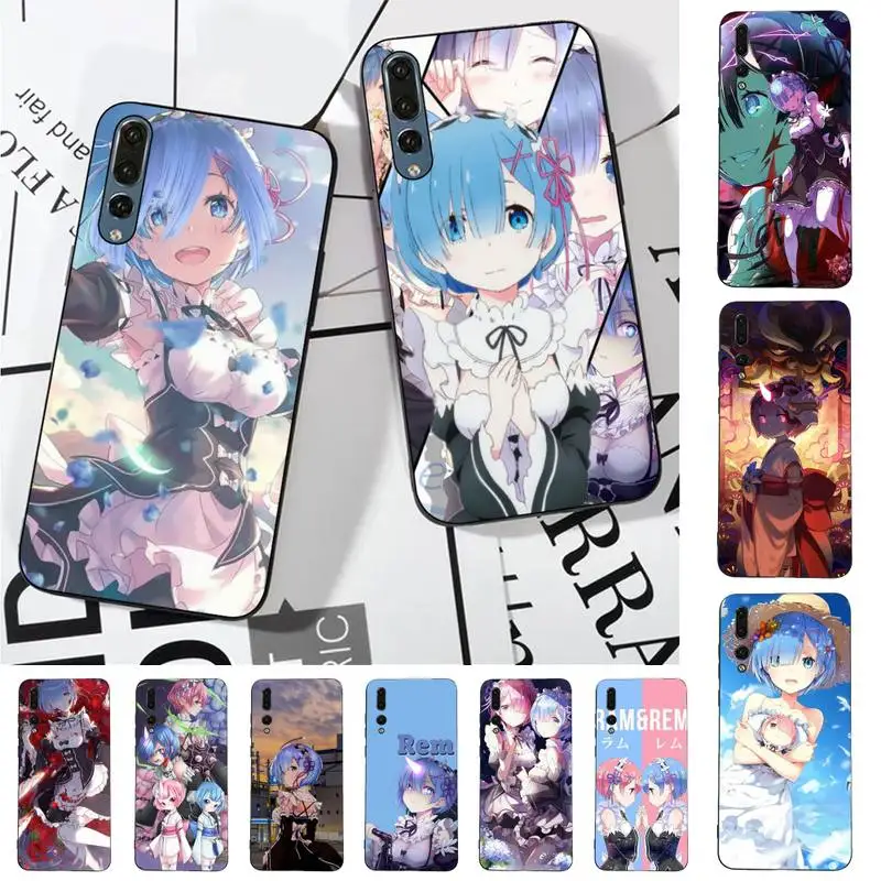 

BANDAI ReZERO Ram Rem Anime Phone Case for Huawei P30 40 20 10 8 9 lite pro plus Psmart2019