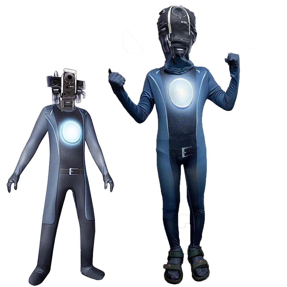 Skibidi унитаз телевидение мужской костюм для косплея Забавный ТВ-костюм