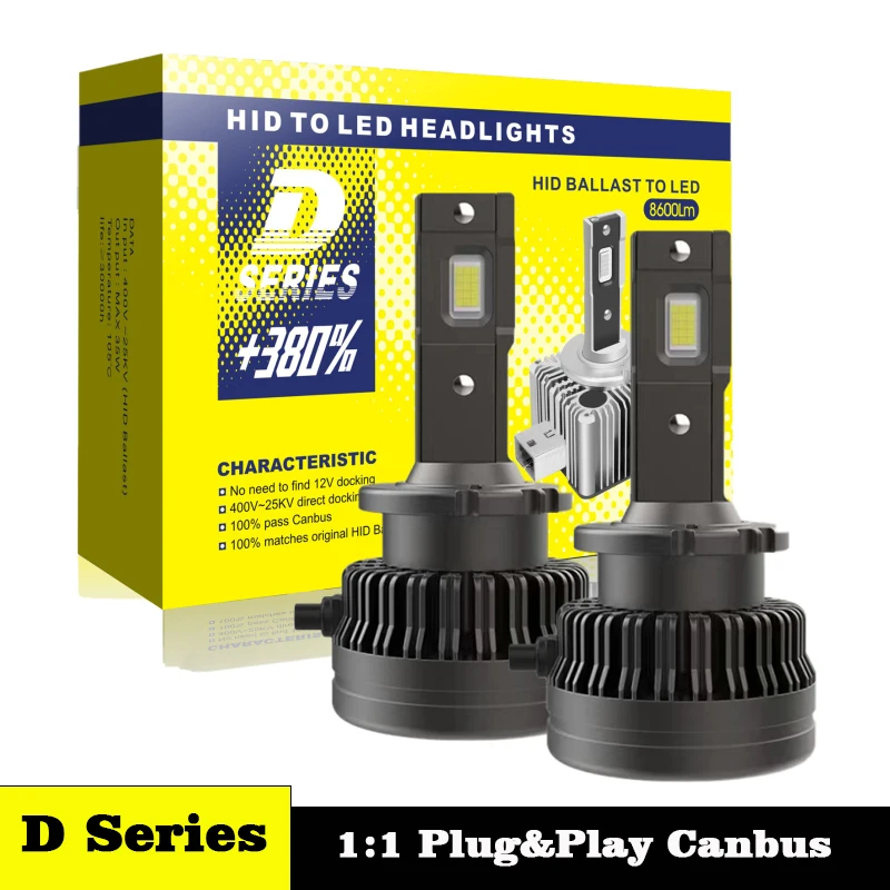 

2 шт., Автомобильные светодиодные лампы canbus 6500k, 6000K, 80 Вт