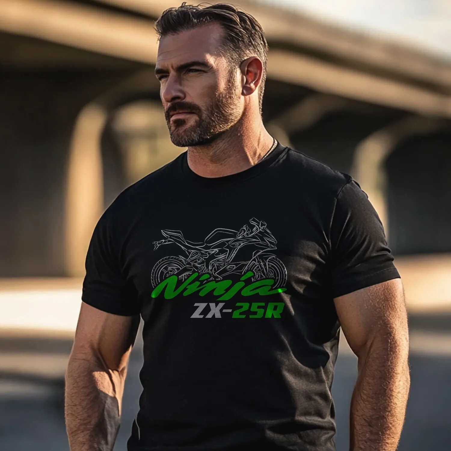 Модели 2020-2025, японская мотоциклетная футболка Ninja ZX-25R, 100% хлопок, с круглым вырезом и коротким рукавом, летняя повседневная мужская футболка, уличная одежда (art.: 3920cf93ebdb0) - 3920cf93ebdb0